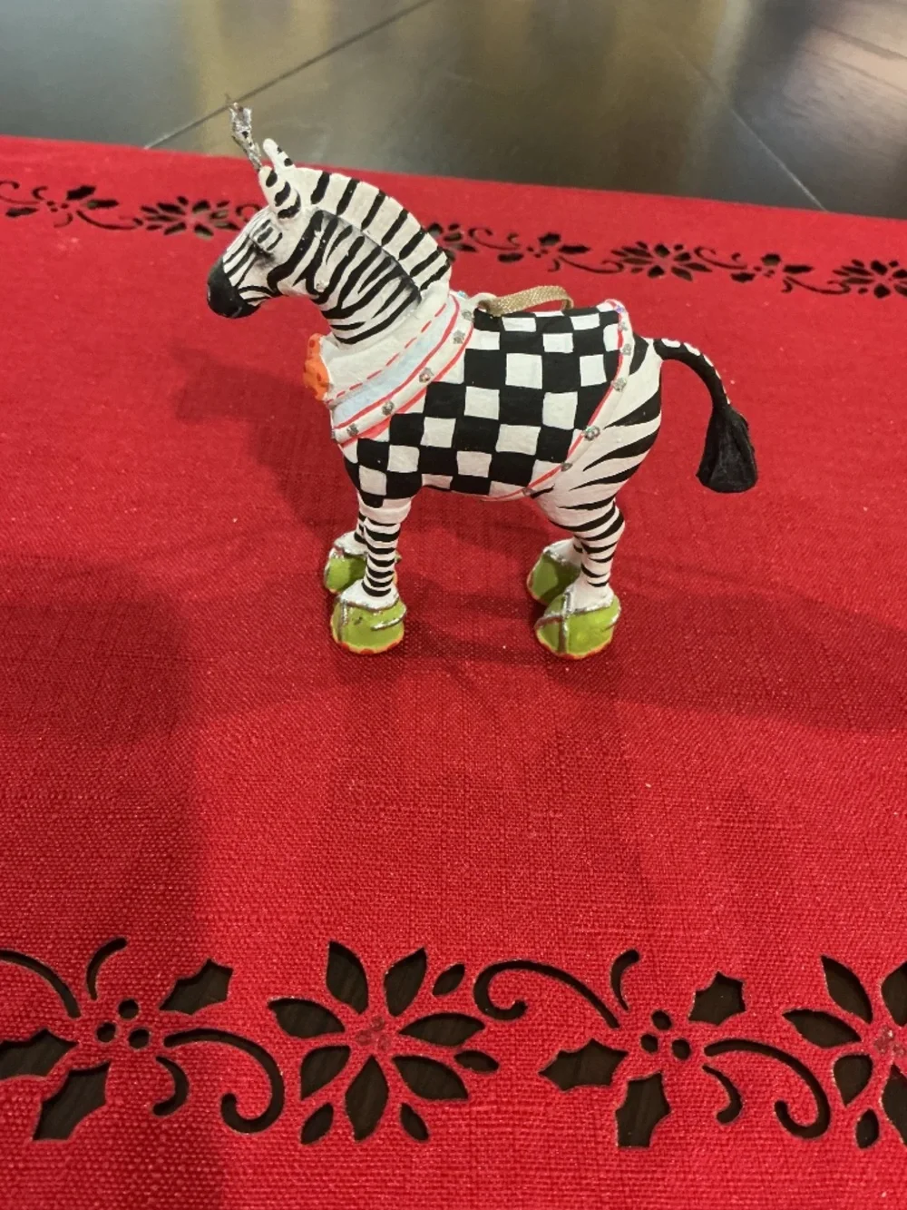MacKenzie Childs Zeke Zebra Christmas Ornament NWT - Picture 2 of 9